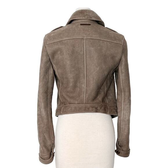 Burberry Brit Lamb Suede Shearling Double Breasted Coat US 4 - Picture 4 of 10